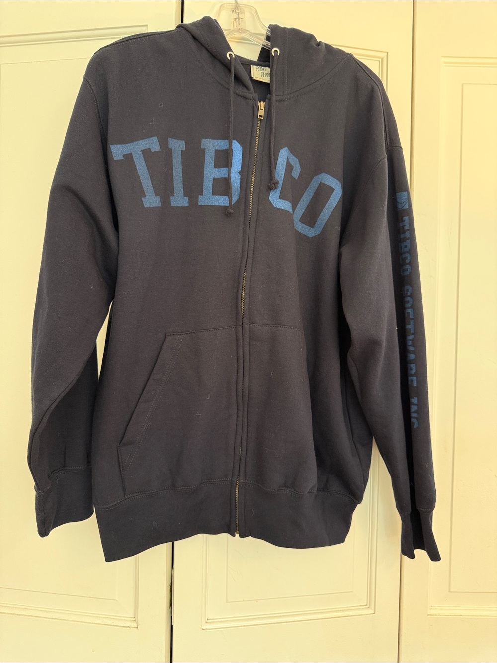 Navy Zip-Up Hoodie Jacket